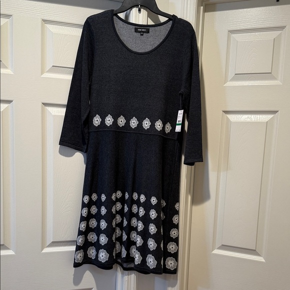 NWT Sweater Dress Cottage Core Curve Hugging, Hour Glass Modern Twee Slimming L - Picture 5 of 16